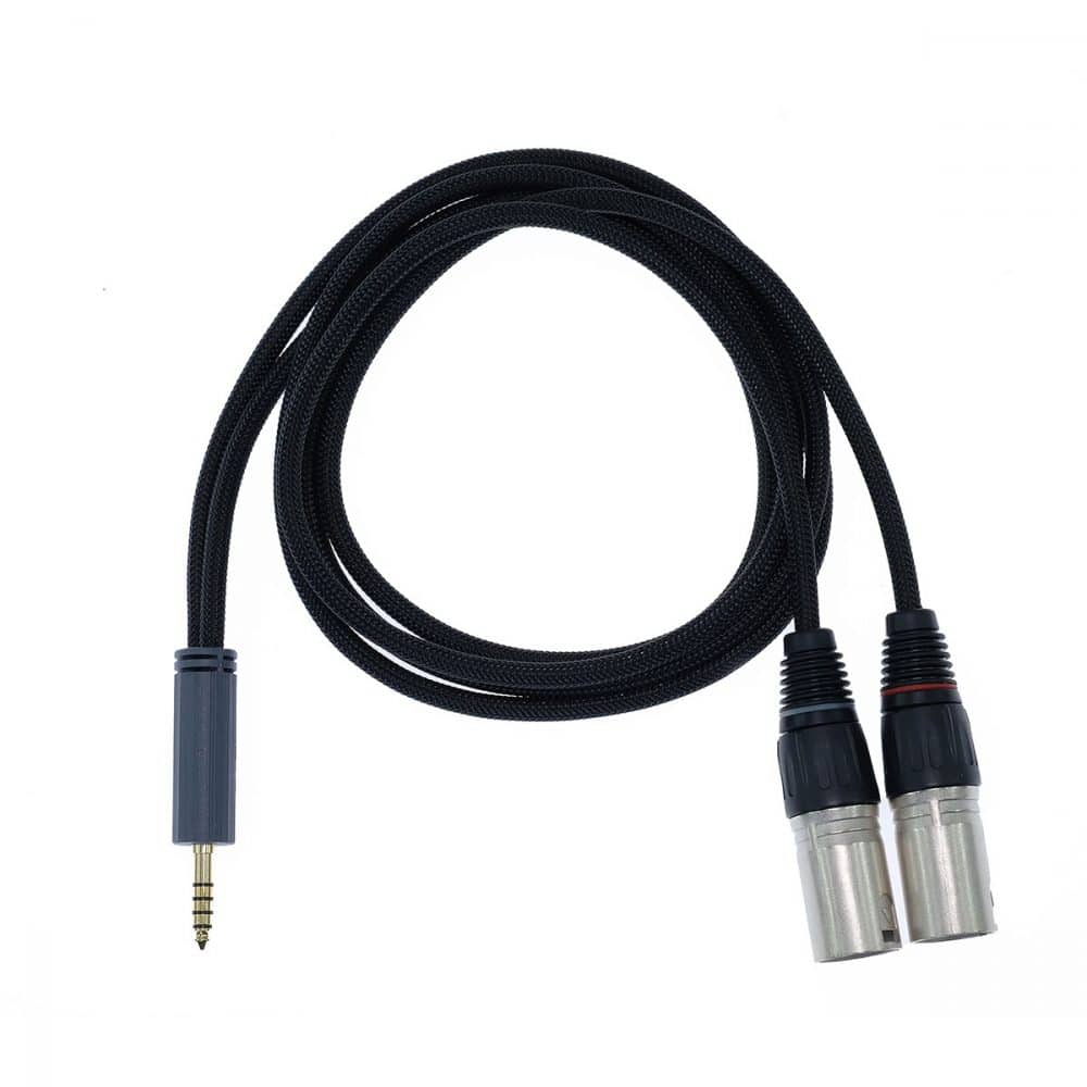 Alphatec XLR 4-Pin auf 4,4 mm symmetrischer Adapter, Aluminiumlegierung für die Luftfahrt und Reiner Kupferkern, Audio-Konvertierungsstecker in Studioqualität für Pro Gear
