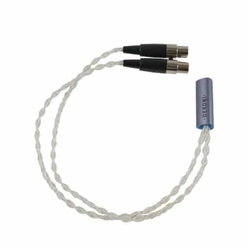 Ensemble Postsplit 4-Pin Mini-XLR Connectors Silver Braided Cable