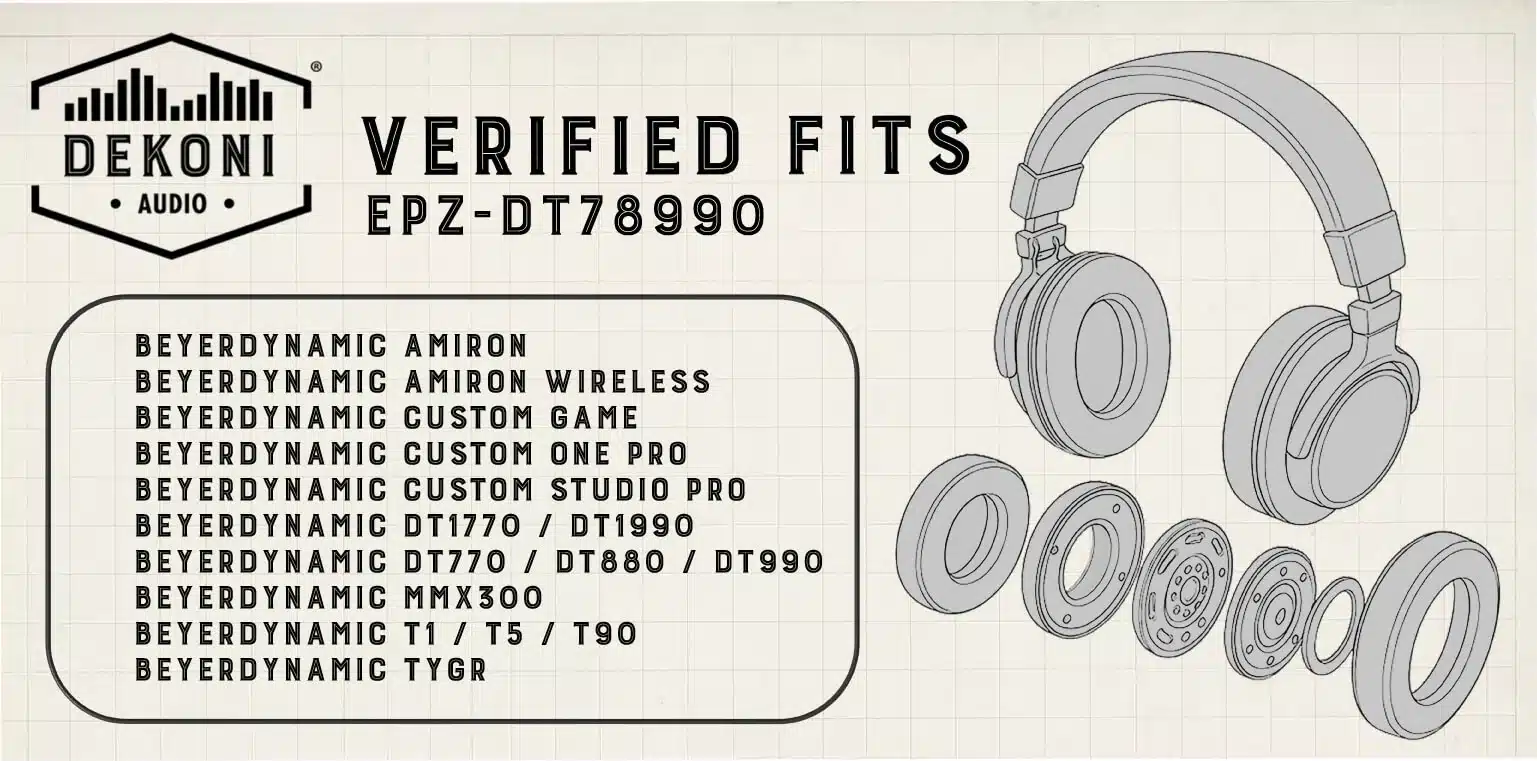 Ersatz-Ohrpolster 100 mm für Beyerdynamic, AKG, Fostex - Elite Suede 10 EPZ-DT78990-SD