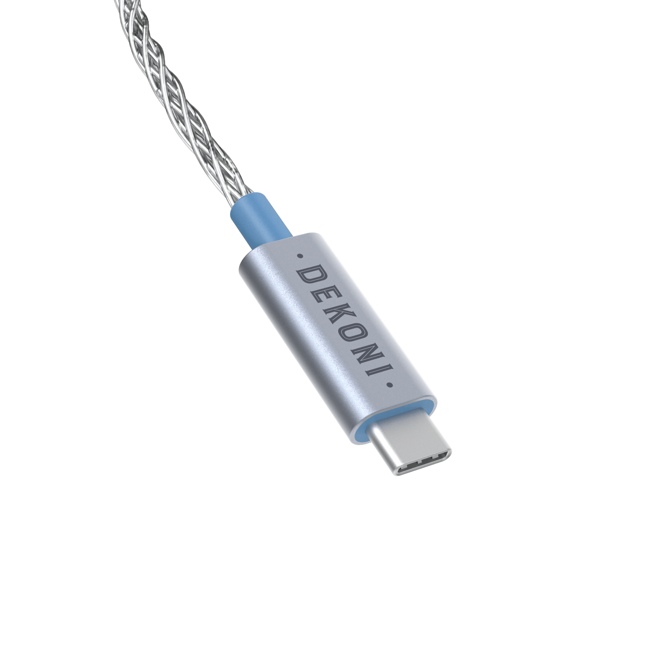 Ensemble Presplit USB-C CS43131 DAC/AMP Silver Braided Cable 1 CBZ-HP-52-TW-USB-C